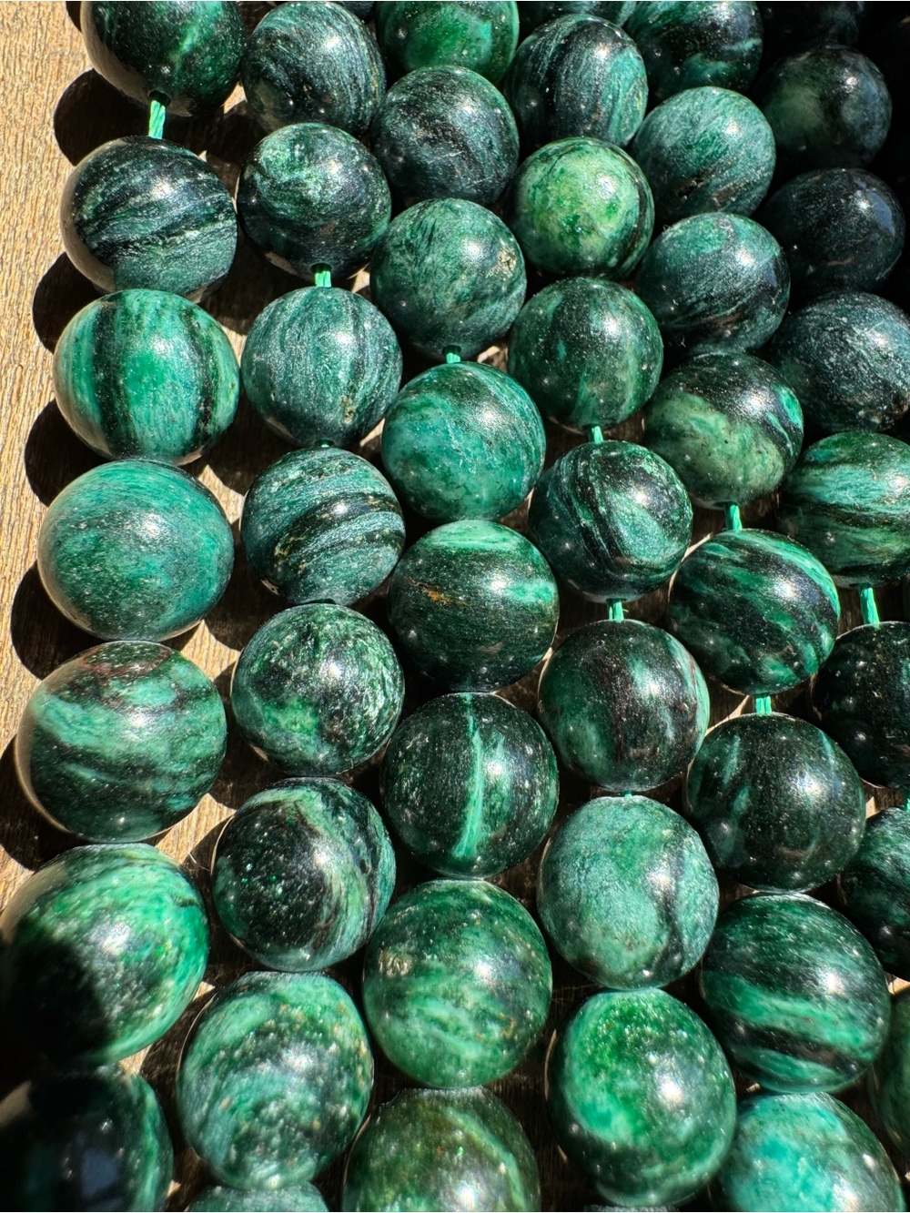 Set of Malachite beads